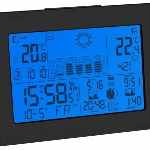 TFA Dostmann Funk Wetterstation Horizon Plus TFA 35.1155.01.99 Funkuhr Raumklimakontrolle 2 Display 7